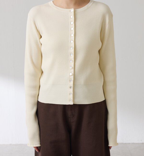  「ラインボタンコンパクトカーディガン」|ニット・セーター|