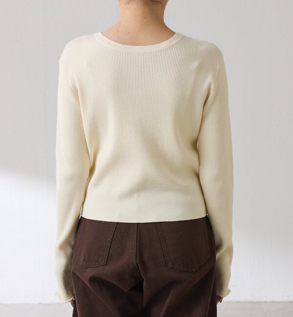  「ラインボタンコンパクトカーディガン」|ニット・セーター|