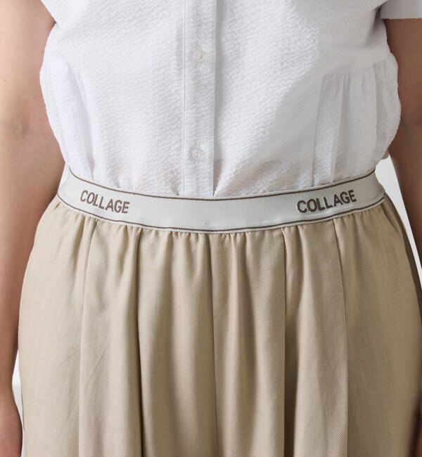  「【人気シリーズ】ゴムベルトリネンワイドパンツ」|チノ|