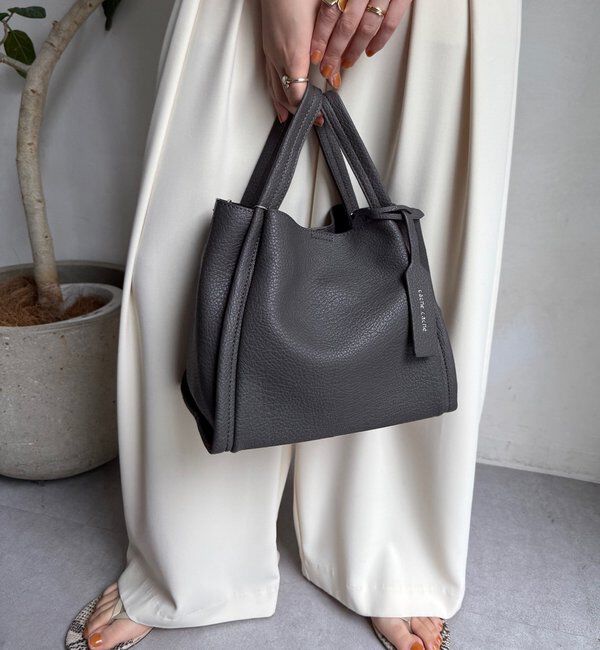  「【ベストセラーアイテム】ミニショルダー付ソフトレザー調ミニバッグ」|トートバッグ|