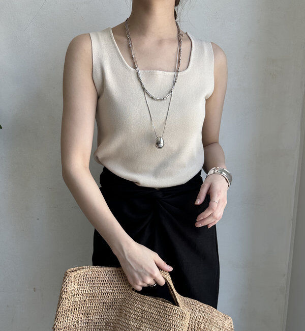  「スクエアニットタンク」|ニット・セーター|