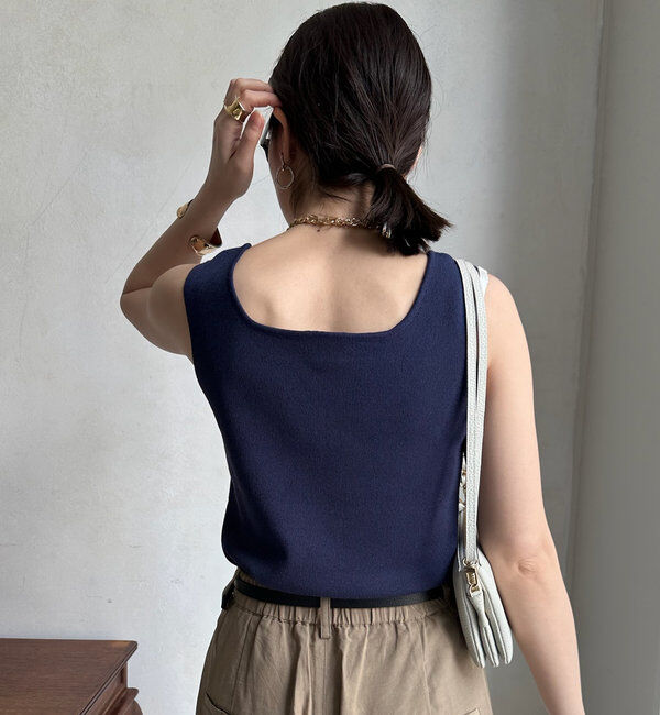  「スクエアニットタンク」|ニット・セーター|