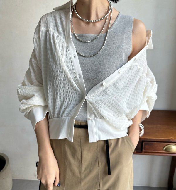  「スクエアニットタンク」|ニット・セーター|