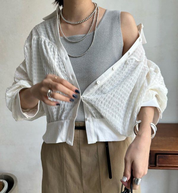  「スクエアニットタンク」|ニット・セーター|