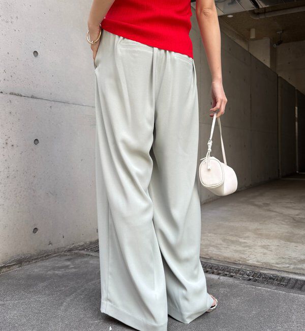  「【累計販売数3万枚突破/21色4サイズ展開！】タックワイドパンツ」|チノ|