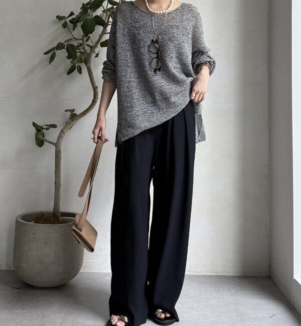  「【累計販売数3万枚突破/21色4サイズ展開！】タックワイドパンツ」|チノ|