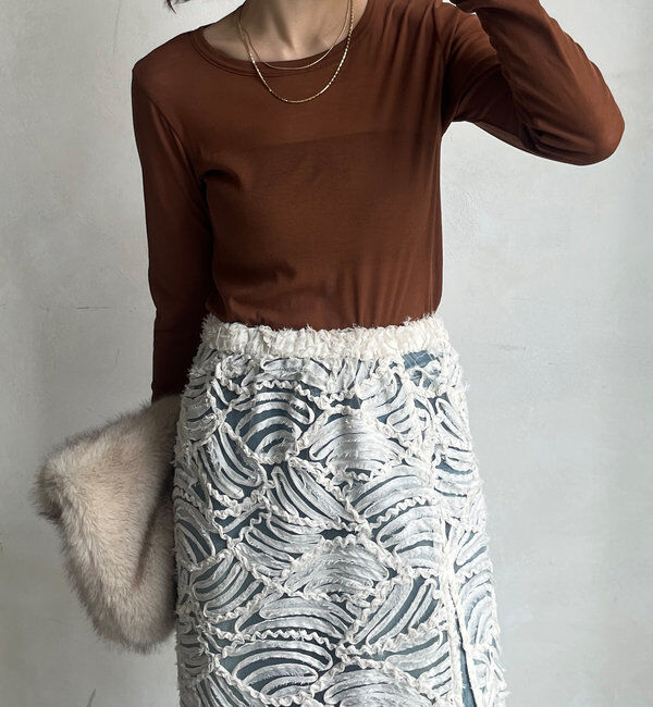  「【新色追加】コットンシアーTEE」|Tシャツ・カットソー|ブラウン