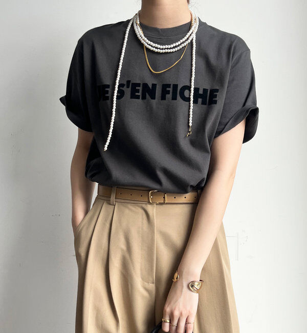  「【新色追加】JES'EN FICHEフロッキーロゴTEE」|Tシャツ・カットソー|チャコールグレー
