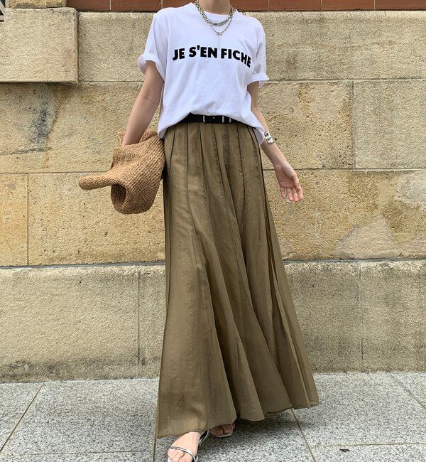  「シアーパネルプリーツスカート」|スカート|