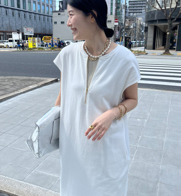  「【SAKURA&times;こっち企画】前後2WAYジップワンピース」|ワンピース|オフホワイト