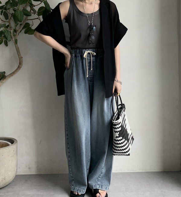  「ラメステッチキャミタンク」|Tシャツ・カットソー|