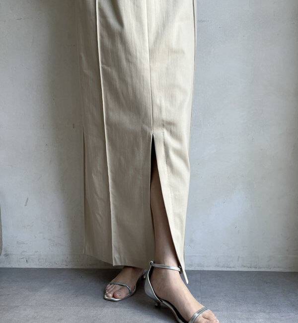  「【一部WEB限定カラー】リヨセルデニムボックスピンタックスカート」|スカート|