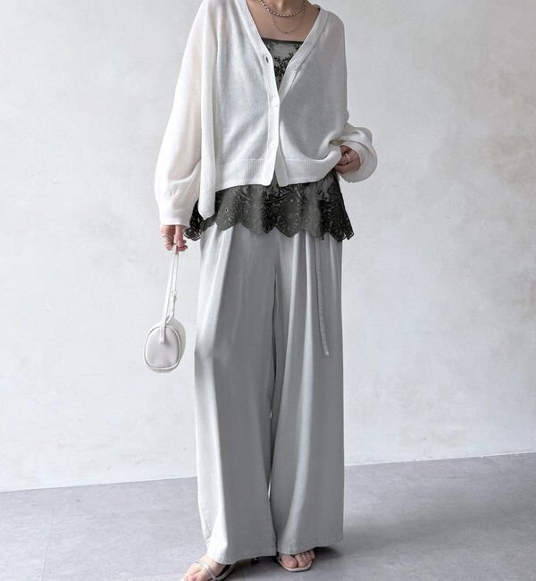  「【新色追加】スカラレースキャミ」|シャツ・ブラウス|