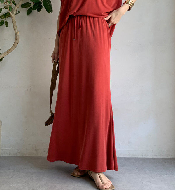  「【セットアップ可】ソフトロングスカート」|スカート|