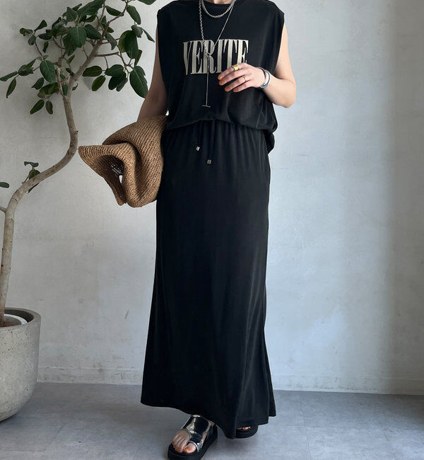  「【セットアップ可】ソフトロングスカート」|スカート|