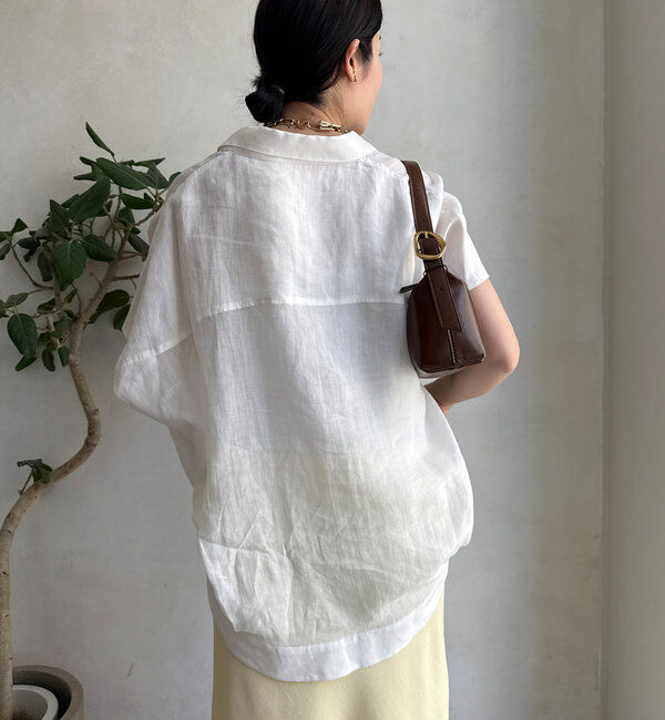  「リネンドロストフレンチシャツ」|シャツ・ブラウス|