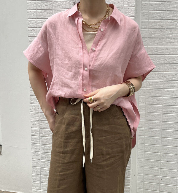  「リネンドロストフレンチシャツ」|シャツ・ブラウス|