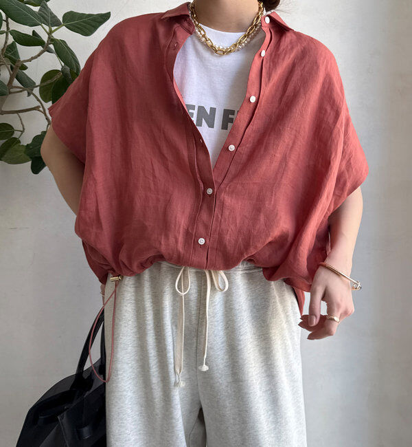  「リネンドロストフレンチシャツ」|シャツ・ブラウス|