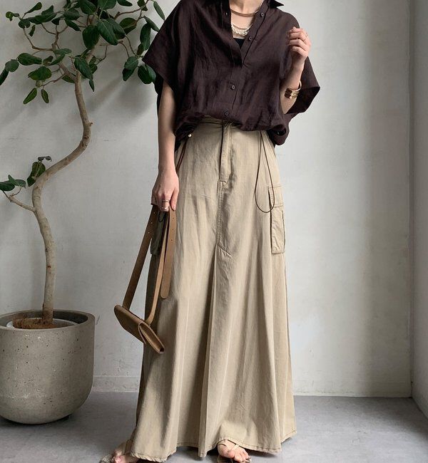  「リネンドロストフレンチシャツ」|シャツ・ブラウス|