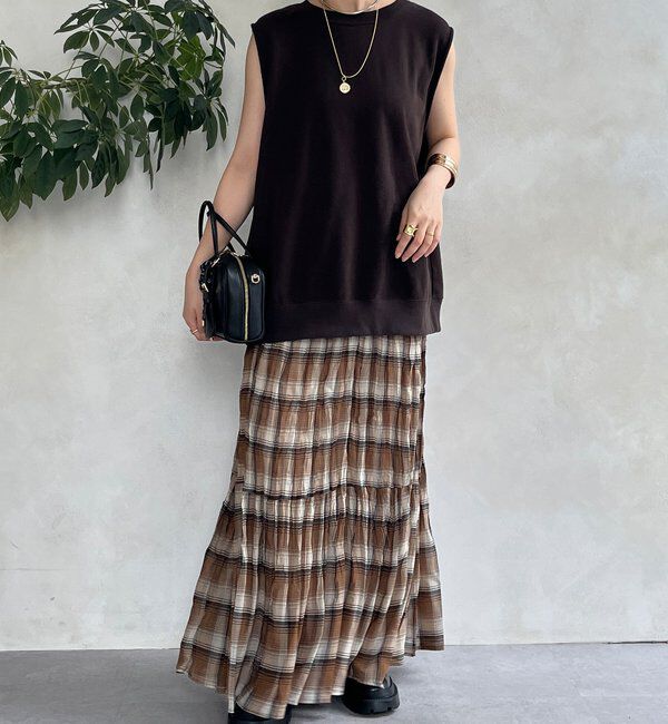  「チェックワッシャースカート」|スカート|