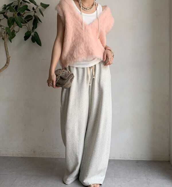  「【REI企画カラーあり】【前後2WAY】シャギーニットベスト」|ニット・セーター|