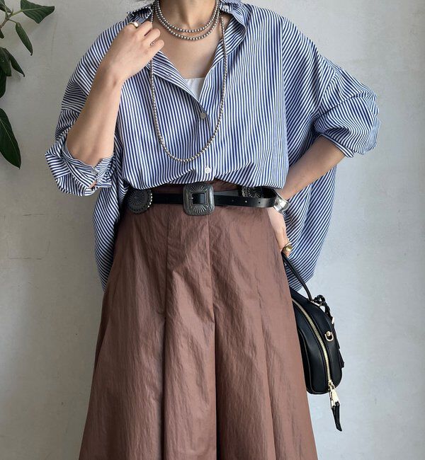  「ストライプポンチョブラウス」|シャツ・ブラウス|