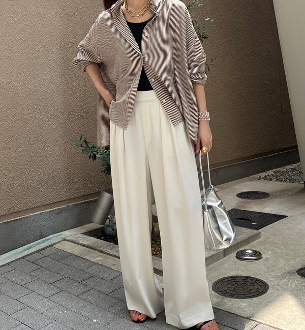  「ストライプポンチョブラウス」|シャツ・ブラウス|