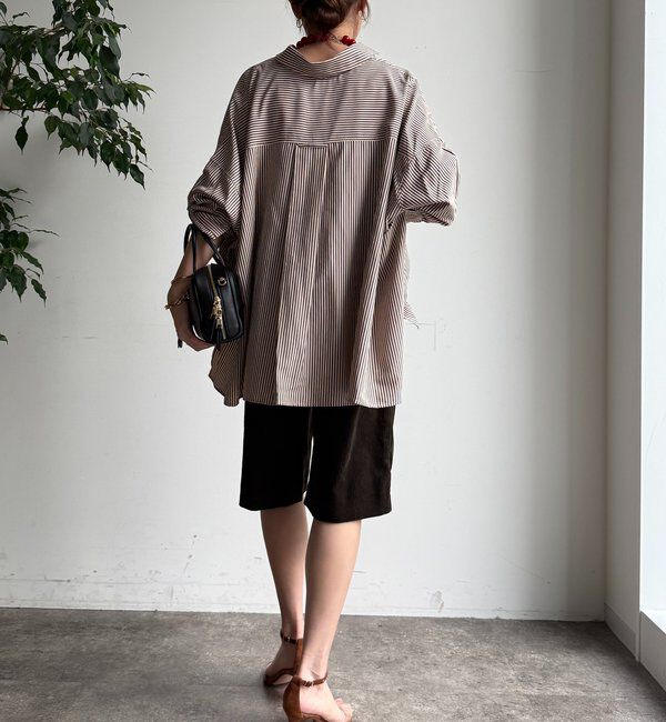  「ストライプポンチョブラウス」|シャツ・ブラウス|