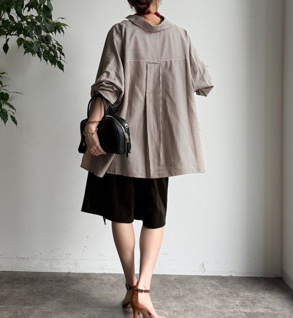  「ストライプポンチョブラウス」|シャツ・ブラウス|