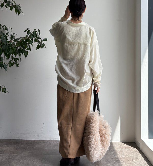  「襟付シアースピンドルブラウス」|シャツ・ブラウス|