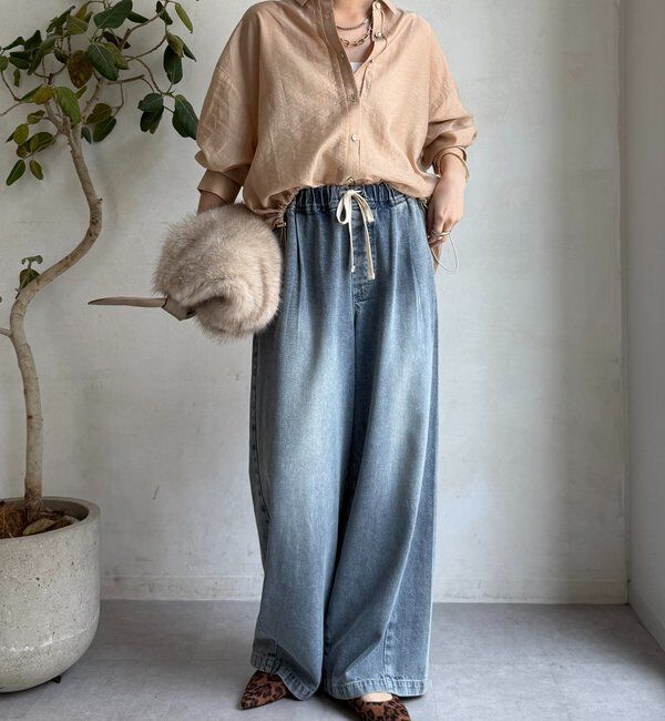  「襟付シアースピンドルブラウス」|シャツ・ブラウス|