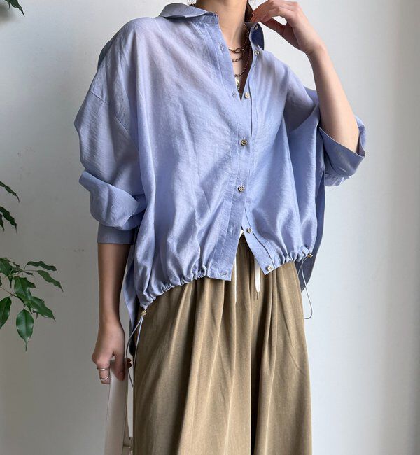  「襟付シアースピンドルブラウス」|シャツ・ブラウス|