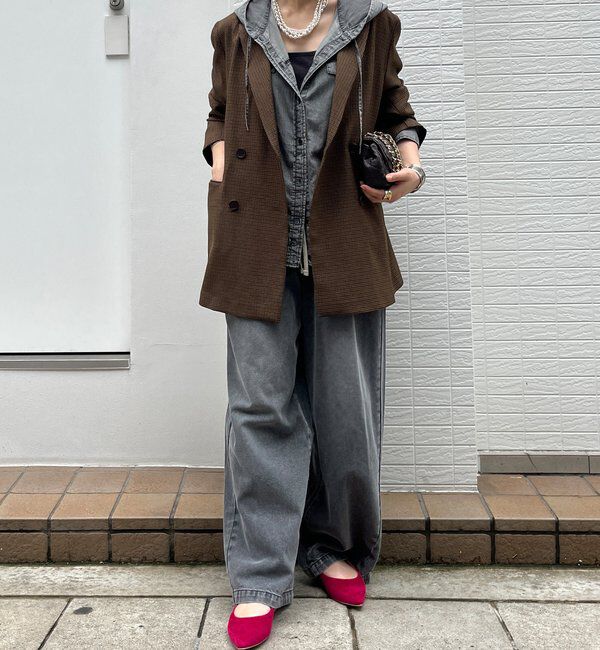  「チェックダブルジャケット」|テーラードジャケット|