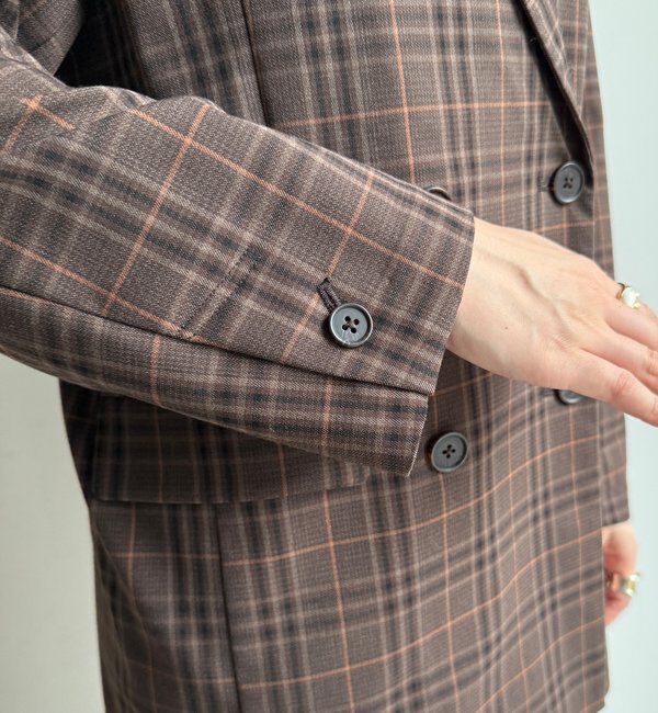  「チェックダブルジャケット」|テーラードジャケット|