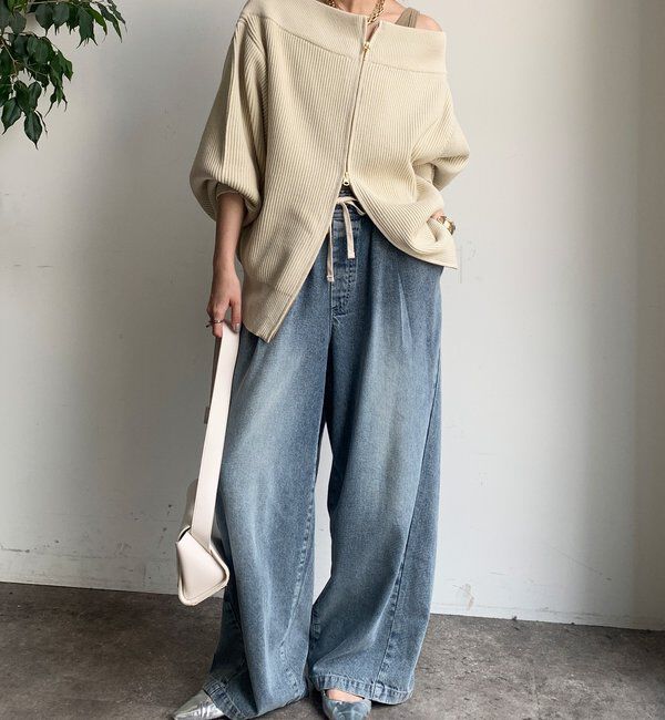  「フロントジップニット」|ニット・セーター|