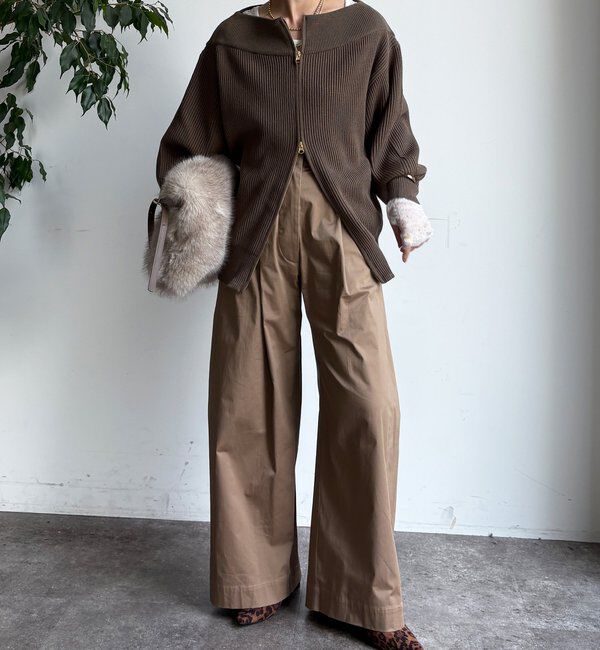  「フロントジップニット」|ニット・セーター|