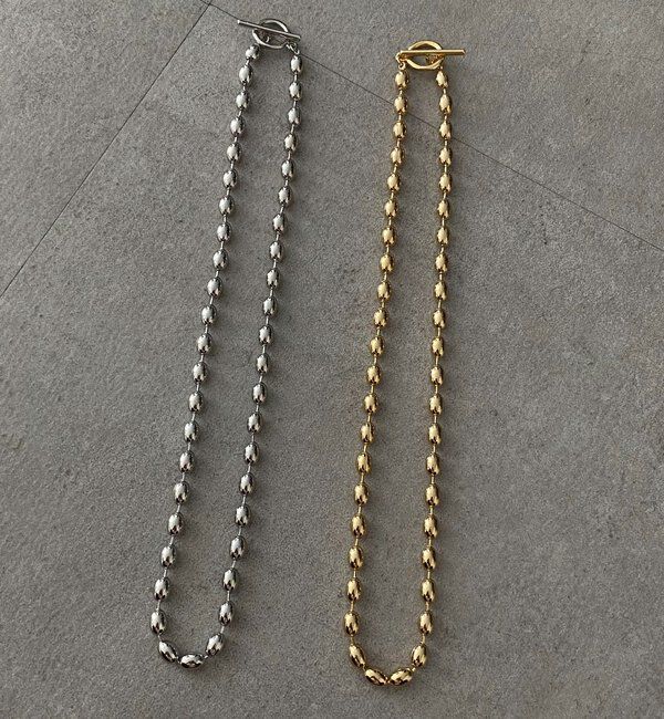  「【インフルエンサー SAKURA企画】アレルギー対応 オーバルチェーンネックレス」|ネックレス|ゴールド