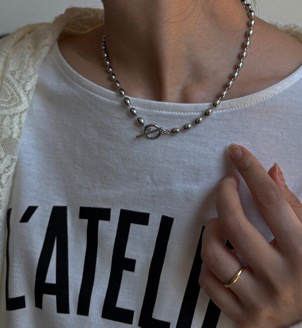  「【インフルエンサー SAKURA企画】アレルギー対応 オーバルチェーンネックレス」|ネックレス|