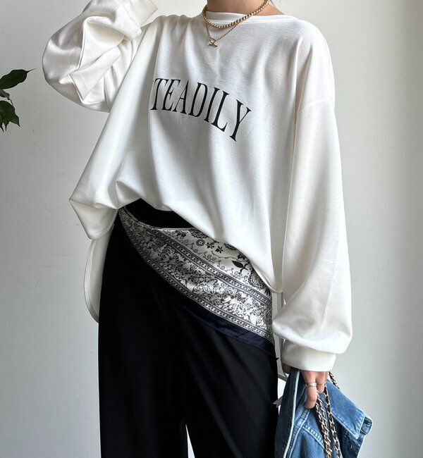  「前後ロゴポンチョプルオーバー」|Tシャツ・カットソー|オフホワイト