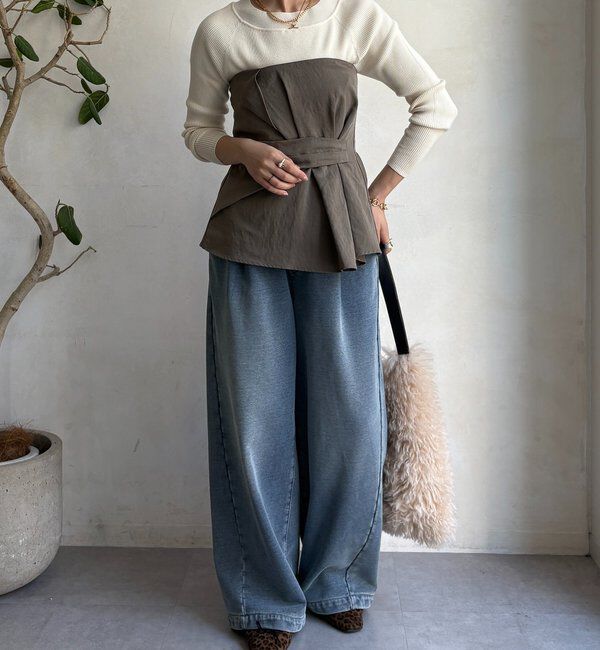  「ボートネックリブニット」|ニット・セーター|