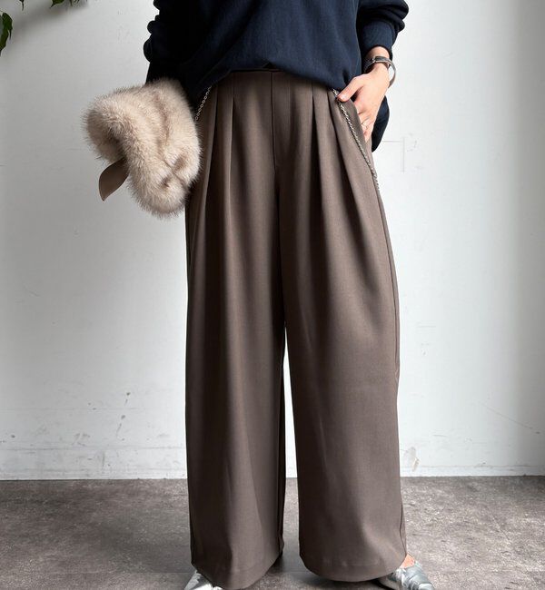  「メランジタックワイドパンツ」|チノ|