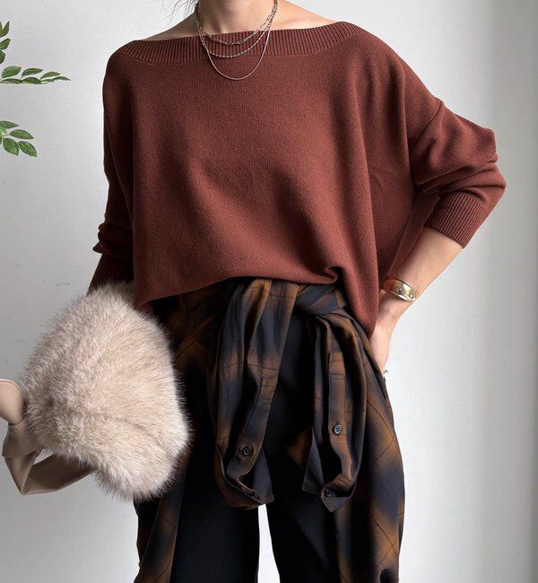  「ボートネックプルオーバー」|ニット・セーター|