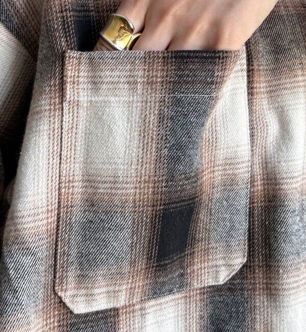  「起毛チェックドロストシャツ」|シャツ・ブラウス|