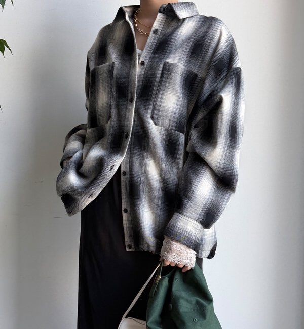  「起毛チェックドロストシャツ」|シャツ・ブラウス|