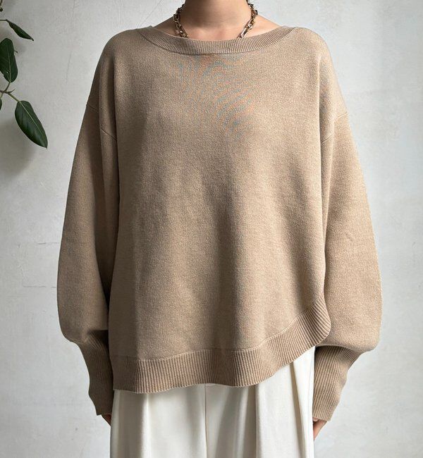  「アシメラウンドニットプルオーバー」|ニット・セーター|