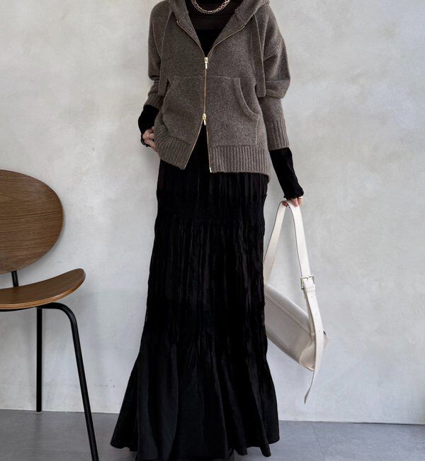  「ホイップヤーンジップフーディー」|カーディガン|