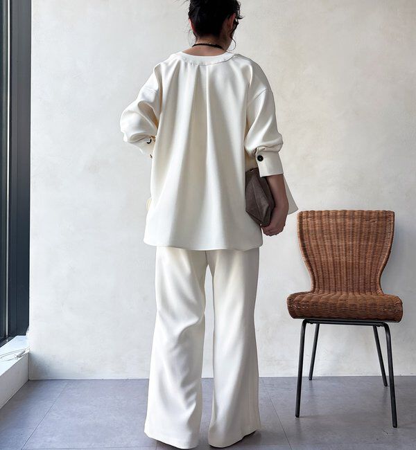  「【WEB限定/セットアップ対応】セミワイドフレアパンツ」|チノ|