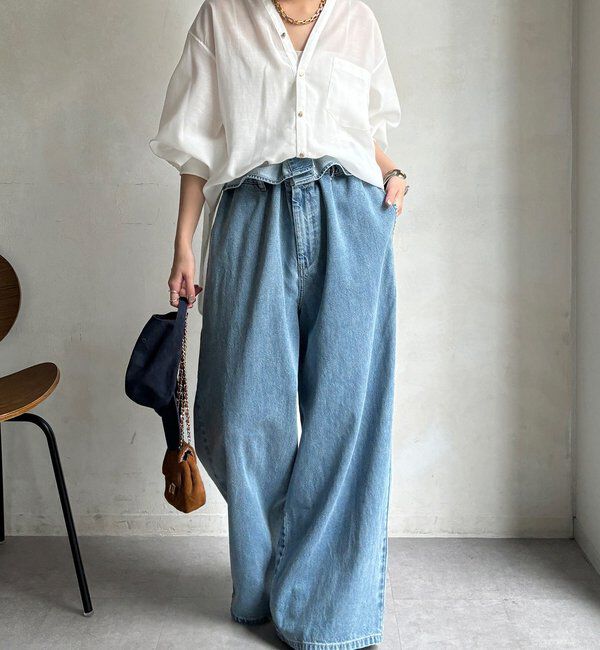  「GOLDボタンVVシャツ」|シャツ・ブラウス|