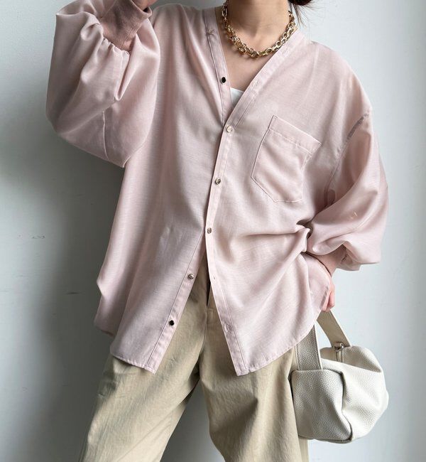  「GOLDボタンVVシャツ」|シャツ・ブラウス|