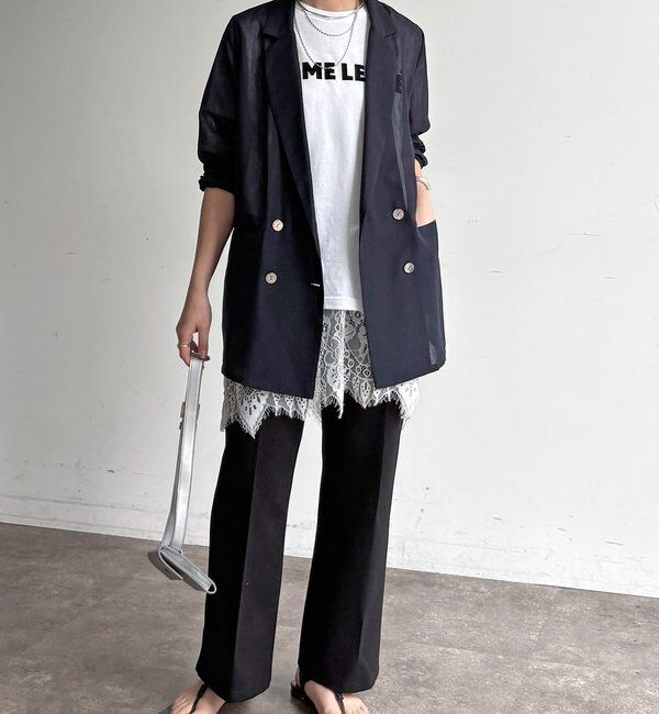  「センタープレスセミフレアパンツ」|チノ|